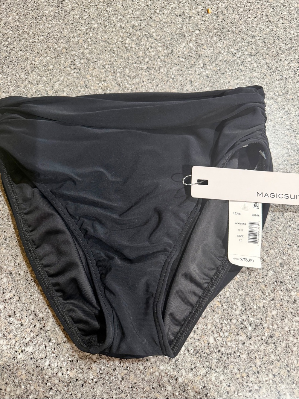MAGICSUIT Black High Waist Bikini Bottom- Large New with tags